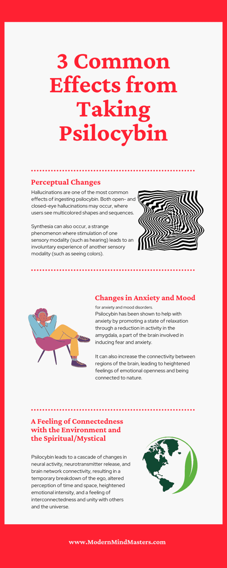 Common effects from taking psilocybin