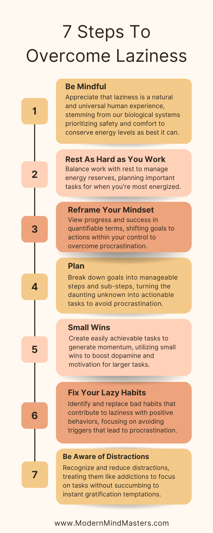 how to overcome laziness - 7 steps