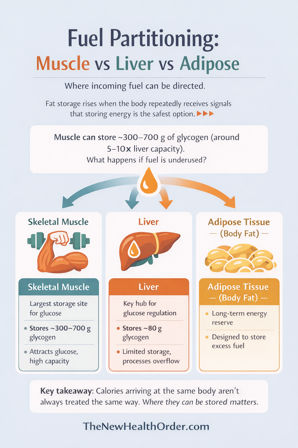 Fule partioning : where the body sends and stores energy