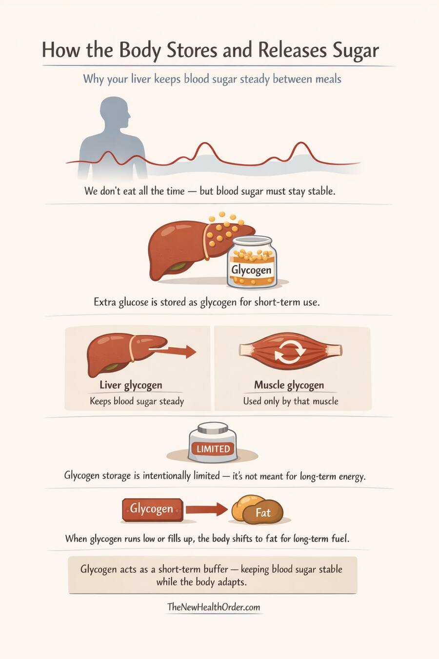 how the body stores and releases sugar