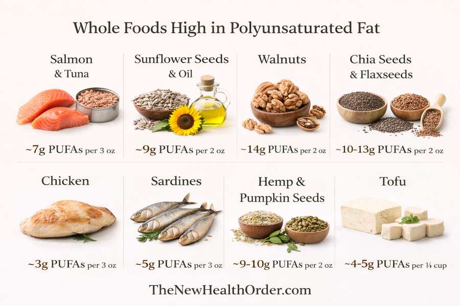 Foods high in polyunsaturated fats