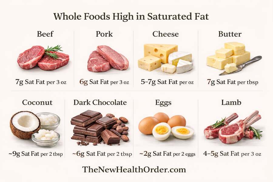 Foods high in saturated fat