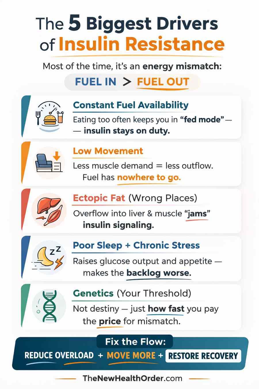 The 5 biggest drivers of insulin resistance