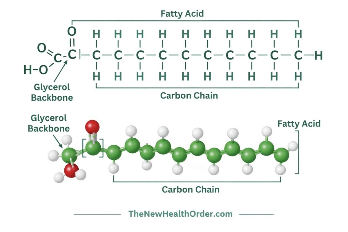 Fatty acid and gylcerol backbone