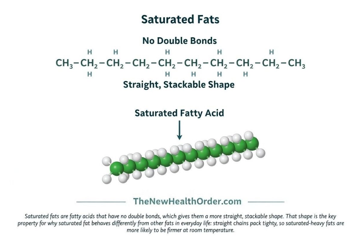 Saturated fats - molecular sturcture