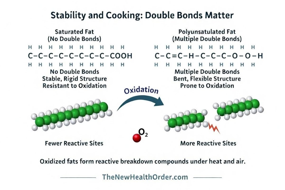 double bonds in fats and oxidation