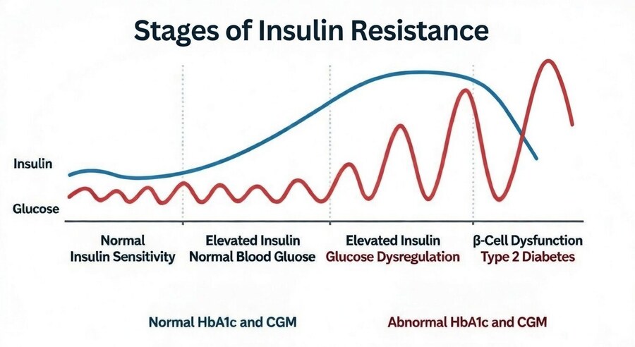 glucose, insulin, and insulin resitance graph